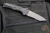 Benchmade Claymore OTS Auto Knife- Tanto Edge- Black Body- Grey Part Serrated Edge Blade 9071SBK