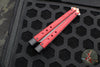 Benchmade Necron Butterfly Balisong- Ruby Red G-10 Handles- Black DLC Scimitar Edge 99BK-1