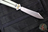 Benchmade Necron Butterfly Balisong- Jade G-10 Handles- Stonewash Scimitar Edge 99