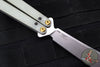 Benchmade Necron Butterfly Balisong- Jade G-10 Handles- Stonewash Scimitar Edge 99