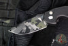 Blackside Customs Bad Idea- OTS Auto Knife- Black Textured Handle- Magnacut Foil Camo Finished Blade BSC-BA-BLKA-FOIL
