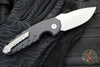 Blackside Customs Bad Idea- OTS Auto Knife- Black Textured Handle- Magnacut Matte Stonewash Blade BSC-BA-BLKA-SW