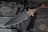 Blackside Customs Fairgate Smachet- Double Edge - Cordovan Black Over Copper Handle Scales- Black Finished PSB27 Blade- Black HW BSC-FAIR-BLK-BLKCU