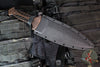 Blackside Customs Fairgate Smachet- Double Edge - Cordovan Black Over Copper Handle Scales- Black Finished PSB27 Blade- Black HW BSC-FAIR-BLK-BLKCU