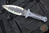 Blackside Customs Fairgate Smachet- Double Edge - ONE OFF- GreyBlack G-10 Handle Scales- Sumi Finished PSB27 Blade BSC-FAIR-SUMI-GRYBLKG10