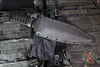 Blackside Customs Fairgate Smachet- Double Edge - Bastinelli Wrapped Handle With Starlingear Silver Menuki- Sumi Finished PSB27 Blade BSC-FAIR-BASTSTAR-SUMI