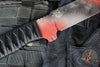 Blackside Customs Kyoto Drifter- Fixed Blade Wharncliffe Wakizashi- Crimson Myst Blade Finish- Bastinelli Cord Wrapped Handle- Special Kimo Custom Leather Sheath BSC-KD-CRIMSON-BAST