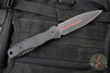 Blackside Customs Phase 7 SDM- Double Edge Dagger - Black Contoured Handle Scales- Red Line Finished Blade BSC-P7SDM-BLKAL-REDLINE