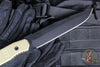 Blackside Customs Rogue 1 Fixed Blade- Black Finished Saw Back Magnacut Blade- Brass Scales BSC-ROG1-BLKSAW-BRASS