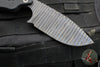 Blackside Customs/Strider Knives SLCC Fixed Blade- Drop Point Edge- Black G-10 Scale- Flamed Titanium Blade