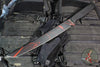 Blackside Customs Tokyo Drifter Fixed Blade Wakizashi- Red Splatter On Black Blade- Black G-10 Scales- Black HW BSC-TD-BLKREDS-BLKG10