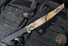 Blackside Customs Tokyo Drifter Fixed Blade Wakizashi- Woodland Orange Camo Finish- Black Aluminum Scales- Black HW BSC-TD-WOODOR-BLKA