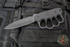 Blackside Customs Trench Boss- Single Edge Dagger - Black G-10 Handle Scales- Black Blade- Black Hardware