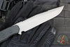 Blackside Customs Rogue 1 Fixed Blade- Gray Matter Finished Saw Back Blade- Black G-10 Scales BSC-ROG1-GMSAW-BLKG10