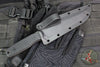 Blackside Customs Rogue 1 Fixed Blade- Gray Matter Finished Saw Back Blade- Black G-10 Scales BSC-ROG1-GMSAW-BLKG10