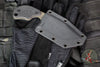Blackside Customs/Strider Knives SLCC Fixed Blade- Drop Point Edge- Black G-10 Scale- Distressed OD Green Finished Magnacut Blade
