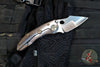 Borka Blades Custom Stitch- Cosmic Finished Titanium Handles and Clip- Satin Nightmare Grind Blade