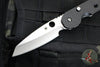 Spyderco Smock Flipper Carbon Fiber Handle Satin Hollow Ground Wharncliffe Button Lock C240CFP