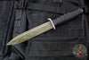 Defiant 7- M320 Fixed Blade Knife-  Black Handle- Tiger Stripe Finished Blade