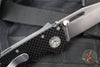 Demko Knives- AD20.5 Shark Lock Knife- Clip Point Or Shark Foot- Carbon Fiber Handle- Stonewash Finished 20CV Steel Blade