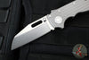 Demko Knives- AD20.5 Shark Lock Knife- Shark Foot- Textured Titanium Handle- Stonewash Finished 20CV Blade