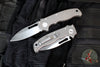 Demko Knives- AD20.5 Shark Lock Knife- Slicer Shark- Textured Titanium Handle- Stonewash Finished 3V Blade