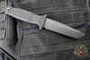 Demko Knives Armiger 4 Fixed Blade- Tanto Edge- Black Handle- Black Blade