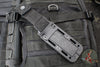 Demko Knives Armiger 4 Fixed Blade- Tanto Edge- Black Handle- Black Blade