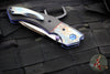 Allen Elishewitz Custom Knives White Swan Folder- Carbon Fiber and Antique Finished Titanium Bolster- Two Tone Antique Finished Blade