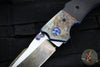Allen Elishewitz Custom Knives White Swan Folder- Carbon Fiber and Antique Finished Titanium Bolster- Two Tone Antique Finished Blade