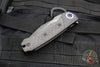 Heretic Wraith Manual Flipper V3- Single Edge- Battleworn Black Titanium and Carbon Fiber Handle- Black DLC Blade- Blue Titanium Pivot Collar And Lock Limiter H001-6A-BLUTI