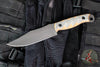 Half Face Blades- Crow Scout- Textured Grey/Coyote G-10 Handle Scale- Acid Etched S45VN Blade