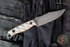 Half Face Blades- Crow Scout- Textured Grey/Coyote G-10 Handle Scale- Acid Etched S45VN Blade