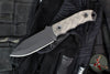Half Face Blades- Disaster Cub- Textured Black Micarta Handle Scale- Armorer Black Cerakoted 3V Blade