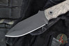 Half Face Blades- Disaster Cub- Textured Black Micarta Handle Scale- Armorer Black Cerakoted 3V Blade