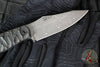 Half Face Blades- Field Knife- Textured Black Burlap Micarta Handle Scale- Acid Splash Finished S45VN Blade