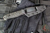Half Face Blades- Field Knife- Textured Black Burlap Micarta Handle Scale- Acid Splash Finished S45VN Blade