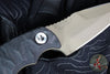Half Face Blades- 3" Humint- Black G-10 Handle Scale- FDE Cerakoted S45VN Blade