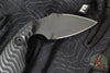 Half Face Blades- IWB Dagger Fixed Blade- Textured Black G-10 Handle Scales- Armor Black Cerakoted S45VN Blade