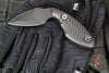 Half Face Blades- IWB Dagger Fixed Blade- Textured Black G-10 Handle Scales- Armor Black Cerakoted S45VN Blade