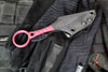 Half Face Blades- Ringstrike Fixed Blade- Rockwork Textured- Cranberry Frost Cerakoted Blade