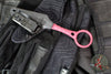 Half Face Blades- Ringstrike Fixed Blade- Rockwork Textured- Cranberry Frost Cerakoted Blade