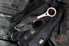 Half Face Blades- Ringstrike Fixed Blade- Rockwork Textured- Rose Gold Cerakoted Blade