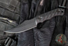 Half Face Blades- Red Cloud- Textured Black G-10 Handle Scale- Armorer Black Cerakote S45VN Blade