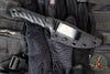 Half Face Blades- Red Cloud- Textured Black G-10 Handle Scale- Armorer Black Cerakote S45VN Blade