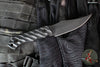 Half Face Blades- Red Cloud- Textured Black G-10 Handle Scale- Armorer Black Cerakote S45VN Blade