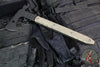 Half Face Blades- Arrowhead Hawk- Armor Black Finished- Smooth Grip OD Green Micarta Handle Scales
