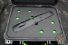 Heretic GIANT DOUBLE SIZED Cleric II OTF Auto- Tanto Edge- Black Handle- Carbon Fiber Inlay- Black DLC Plain Edge Blade SN08