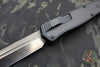Heretic GIANT DOUBLE SIZED Cleric II OTF Auto- Tanto Edge- Black Handle- Carbon Fiber Inlay- Black DLC Plain Edge Blade SN08