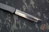 Heretic GIANT DOUBLE SIZED Cleric II OTF Auto- Tanto Edge- Black Handle- Carbon Fiber Inlay- Black DLC Plain Edge Blade SN08